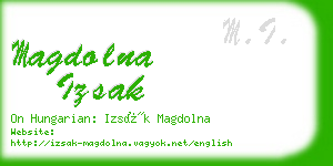 magdolna izsak business card